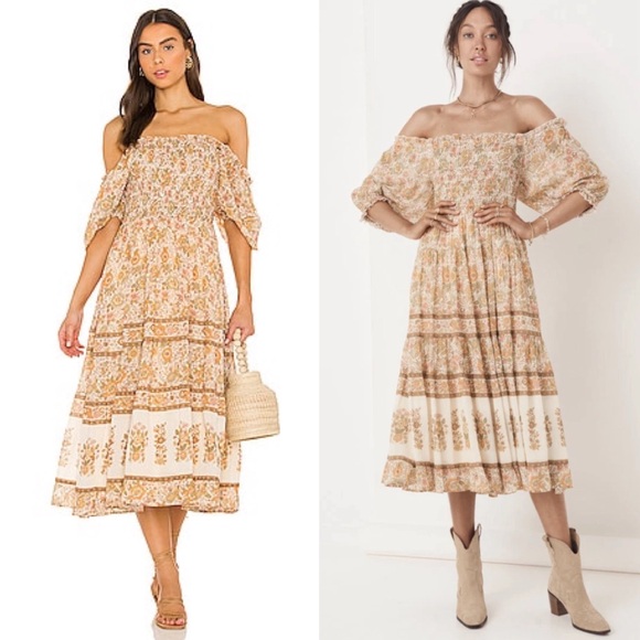 Spell and the Gypsy Collective 
Juniper Shirred Dress Color Combo - Cream XS - Picture 3 of 15